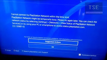 How to fix Cannot connect to playstation network within the time limit CE-33987-0 PS4