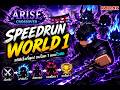 arise crossover speedrun โลก1