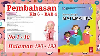 Jawaban Matematika Kelas 6 Halaman 190 193 PART 1 | MTK Kls 6 Hal 190 191 192 193