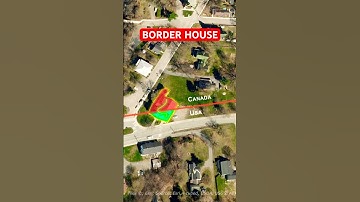 Would You Live in a House Split by a Border ?? 🇺🇸🇨🇦 #shorts #usa #canada #border #maps #politics
