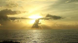 Dark Clouds Covering The Morning Sun Rays