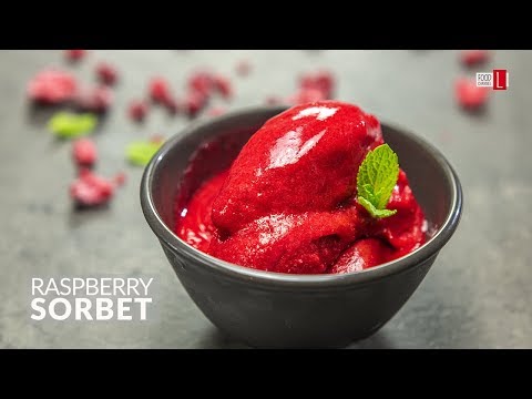 Video: Raspberry Sorbet Ice Cream With Basil