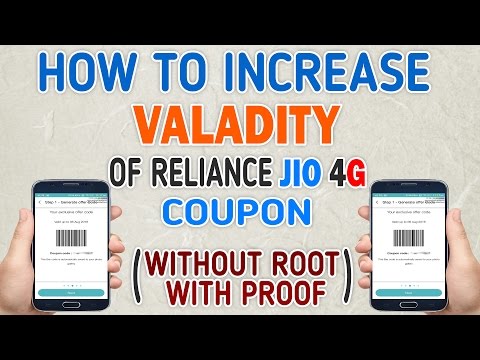 How To Increase Validity of Reliance Jio 4g Coupon code(Without Root)