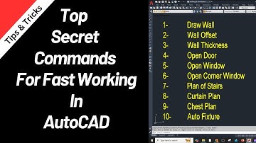 Top Secret Commands For Fast Working In AutoCAD | Best  AutoCAD Time Saving Commands | KDS