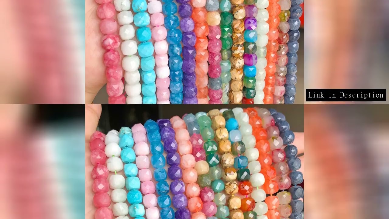 7x7mm Faceted Cube Amethyst Morganite Tourmaline Beads Natural Stone Square Spacer Beads For Jewelry