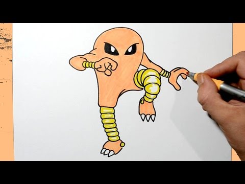 Come disegnare Hitmonlee Step by Step - Toy Toons