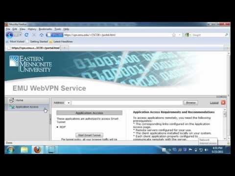 Using EMU WebVPN to access Tserve from a Windows Workstation