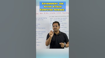 Government jobs for B.Tech computer science engineering #btechcse #governmentjobs