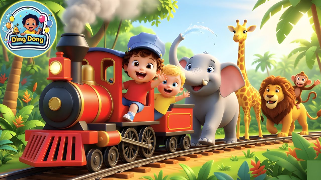 Jungle Safari Train Song 🚂🦁 Chugga Chugga Choo Choo! | toddlers educational nursery rhymes and songs