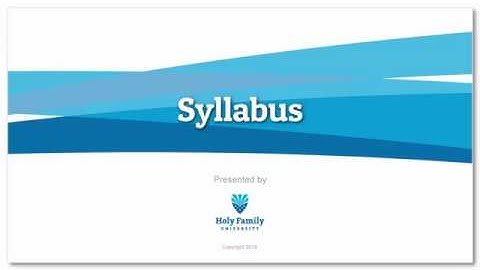 Using Syllabus in Canvas