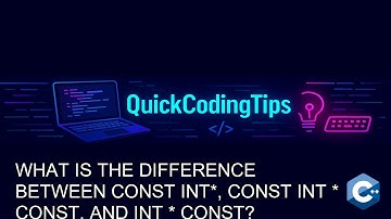 C++ Tutorial: What is the difference between const int*, const int * const, and int * const