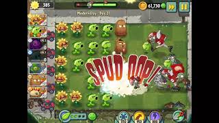 Plant Vs Zombies | PvZ2 : Modern Day 21 Walkthrough Primal Peashooter