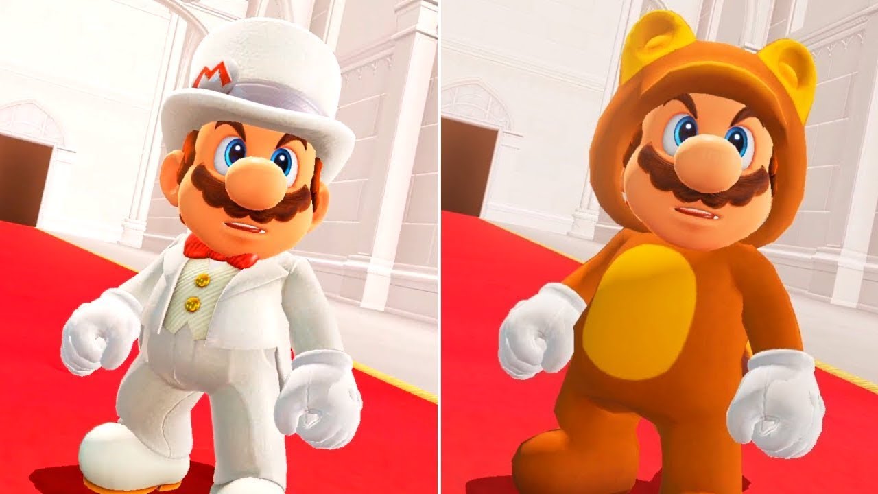 Super Mario Odyssey - Tanooki Mario vs 
