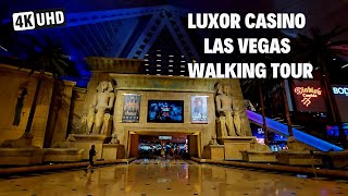 Famous Luxor Casino Las Vegas, Walking Tour 4k Profile
