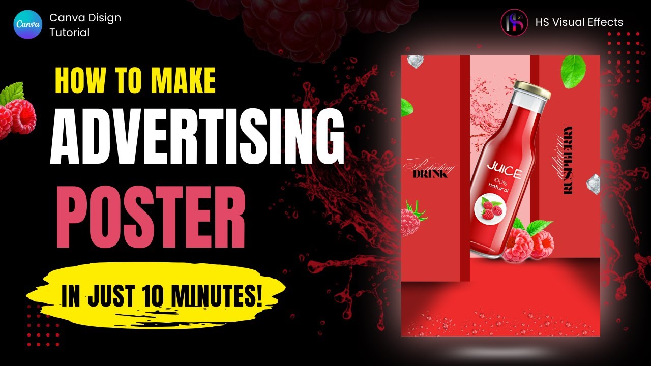 How to make ADVERTISING POSTER in Canva| Canva Design Tutorial| HS ...