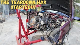 1989 GMC StepSide OBS Build: Front End Teardown & Attempted Engine Removal!!!