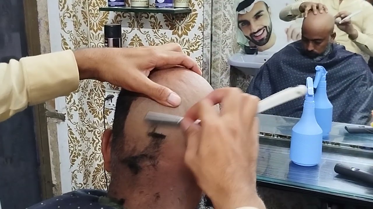 Bald head shave treatment 🧼🧽 to prevent irritation. NO RAZOR BUMPS 