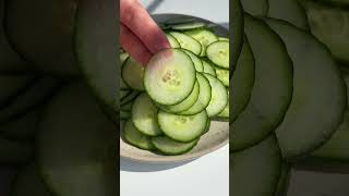 The BEST cucumber salad ever 🤤 2 minutes to make!