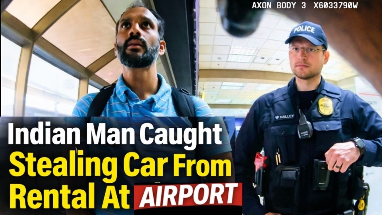 INDIAN 🇮🇳 MAN CAUGHT STEALING CAR AT AIRPORT IN AMERICA🇺🇸 | SECOND TIME ...