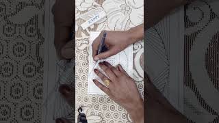 How to draw Zentangle pattern easy #optical illusion#shorts