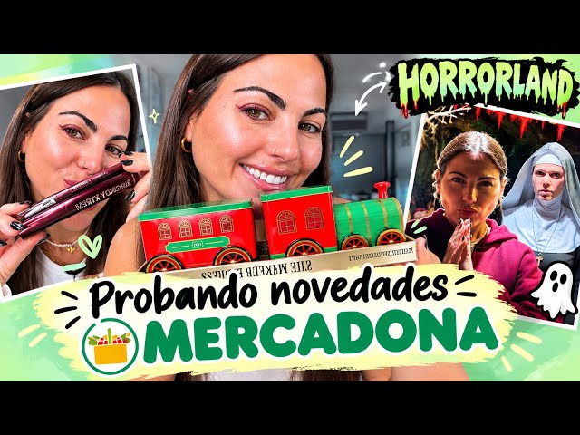VLOG! Probando NOVEDADES MERCADONA🚂 + HORRORLAND🧟‍♀️ + Compra LIDL🍓| Carla Wonderland 