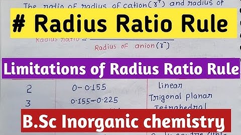 Radius ratio rule # Ionic solids