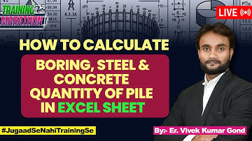 How to Calculate Boring, Steel & Concrete Quantity of Pile in Excel Sheet | Automatic Excel