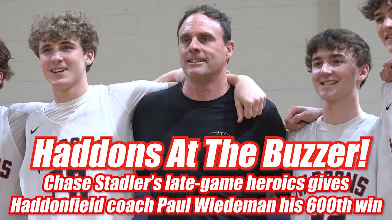 Haddonfield 37 Gloucester 35 | HS Boys Basketball | Paul Wiedeman 600th career victory!