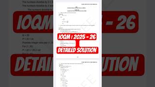IOQM : 2025 | DETAILED SOLUTION | BY AVINASH KUMAR | #IMO #RMO #INMO #jeemains #iitjeemaths