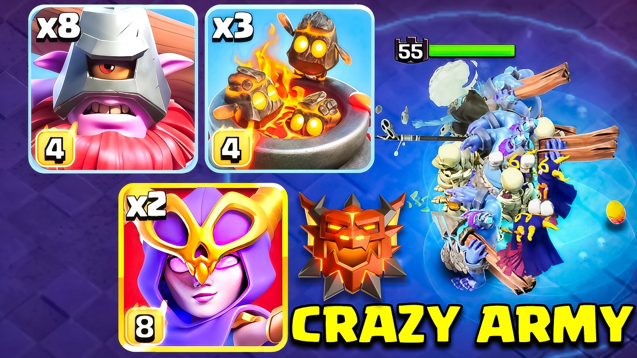 Crazy Army ! Th18 Thrower Super Witch Attack Strategy | Town Hall