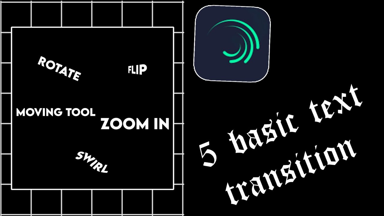 5 basic text transition on alight motion♡︎ - YouTube