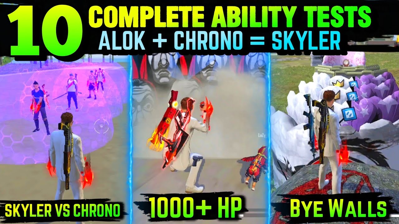 Skyler Ability Test Chrono Vs Skyler In Free Fire Skyler Tips And Tricks Garena Free Fire Youtube Skyler Ability Test Chrono Vs Skyler In Free Fire Skyler Tips And Tricks Garena Free Fire Youtube