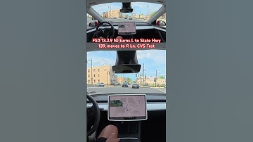 FSD 13.2.9 NJ turns L to State Hwy 139, moves to R Ln. CVS Test #teslafsd #fsdbeta #fsd