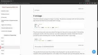 Python Programming MOOC 2026 - Part 4.5 Print statement formatting