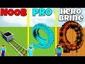 Minecraft Battle: NOOB vs PRO vs HEROBRINE: ROLLERCOASTER CHALLENGE / Animation