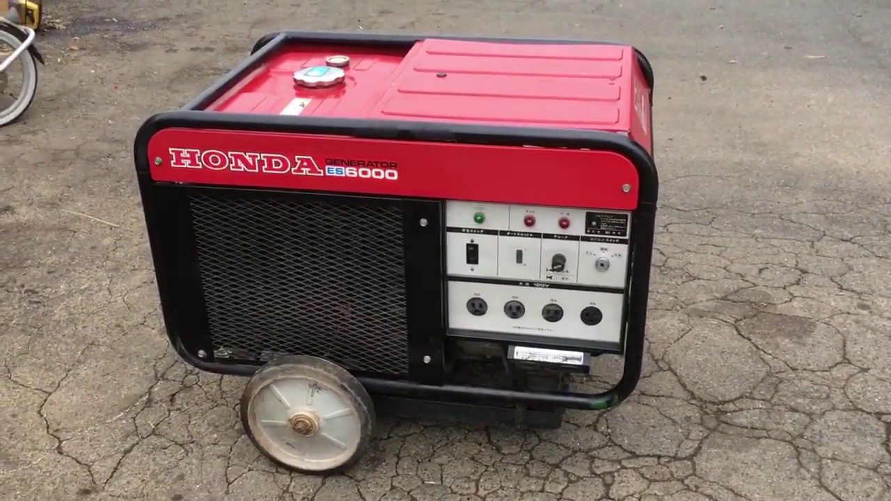 ホンダ 高出力50A 水冷式発電機 ES6000 使ってみました - YouTube