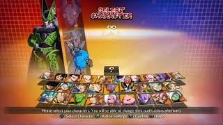 Dragon Ball Fighter Z All Characters Select