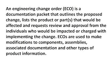 What is an engineering change order