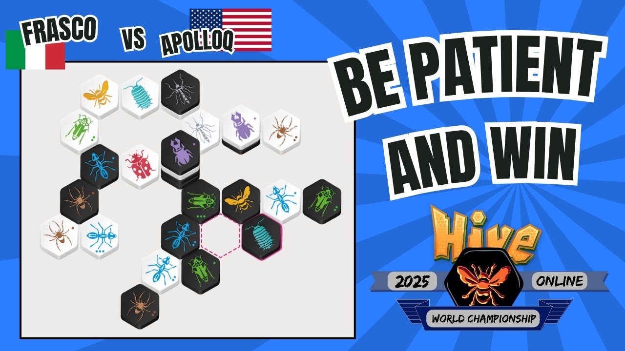 Patient Strategy to Win at Hive (Analysis of my first 2 WC Games 2025)