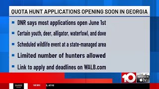 Quota hunt applications opening soon in Georgia