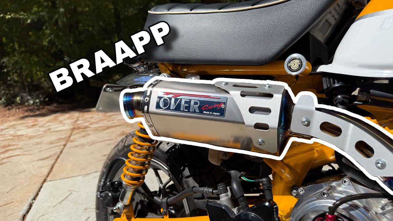 Honda Monkey OVER Racing Exhaust Review - YouTube