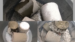 Pure cement series🌘Part 7| Snappy soft buckets wet crumbling, paste poured and dry cement crumbling screenshot 5