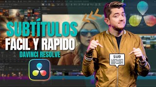 CÓMO AGREGAR SUBTÍTULOS A TUS VIDEOS EN DAVINCI RESOLVE 18🔥Subtítulos Perfectos PASO A PASO🎬