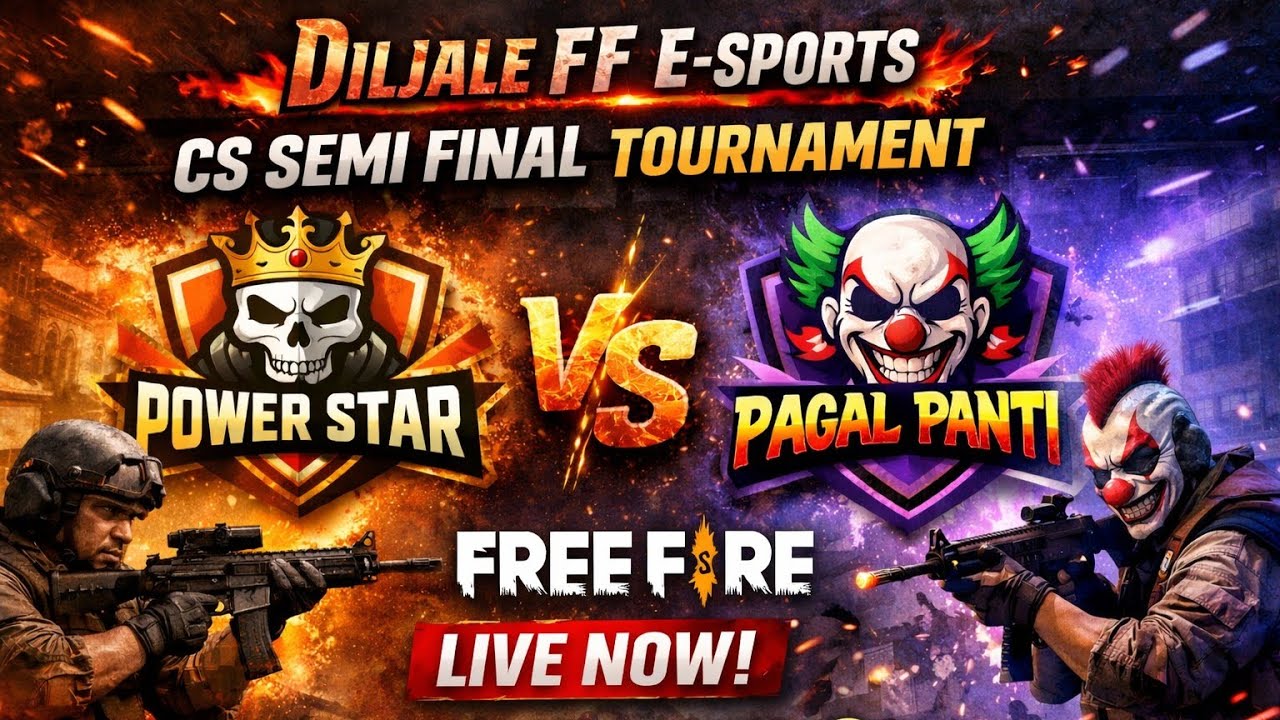 POWER STAR vs PAGAL PANTI 🔥 | Free Fire CS Semi Final | Diljale FF E-sports 