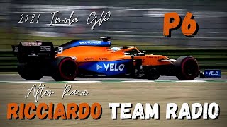 Full Daniel Ricciardo AFTER RACE Team Radio | P6 2021 Imola GP | Daniel Ricciardo Team Radio News