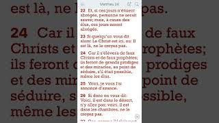 La Parole de Vie Matthieu 24 #JesusvousaimeMinistries