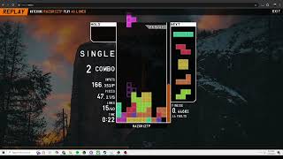 [TETR.IO] Tetris 40L Clear in 49s [TOP 2.6% WORLD]