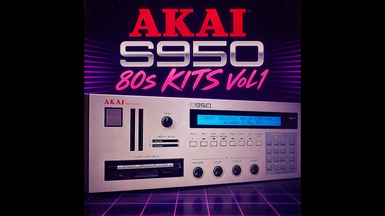 AKAI S950 80s Vol1 Drum Rack VST - Kits Demo 1 - YouTube