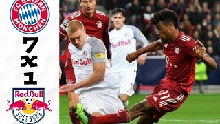 Bayern Munich Vs Salzburg 7-1 Highlights Champions League - 2022 Lewandowski & Thomas Müller Goals