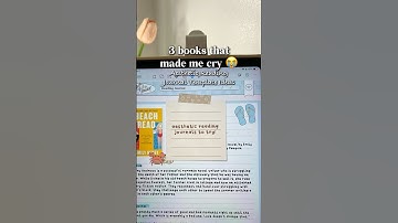 #readingjournal for BOOKS THAT WILL MAKE YOU CRY 😭